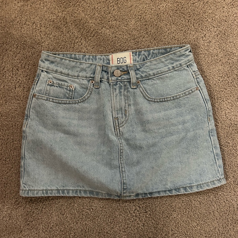 BDG Light Blue Denim Skirt